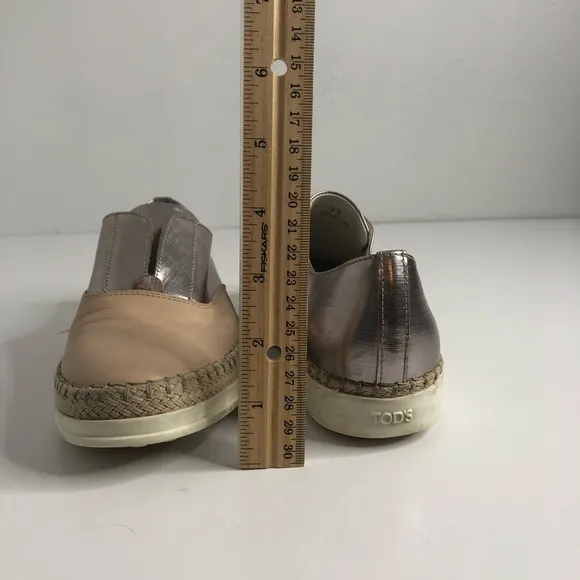 Tod’s Two Tone Metallic Slip On Shoes 35 US 5