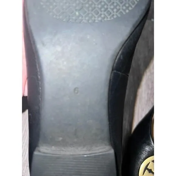 Tory Burch Benton Ballet Flats Black Women's Shoes Size 6