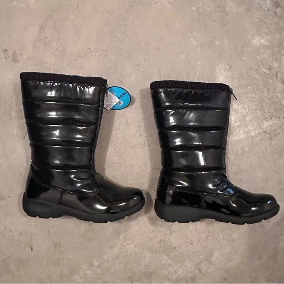 Tundra Puffy Kids Shiny Snow Boots (Big Kid Size 4)