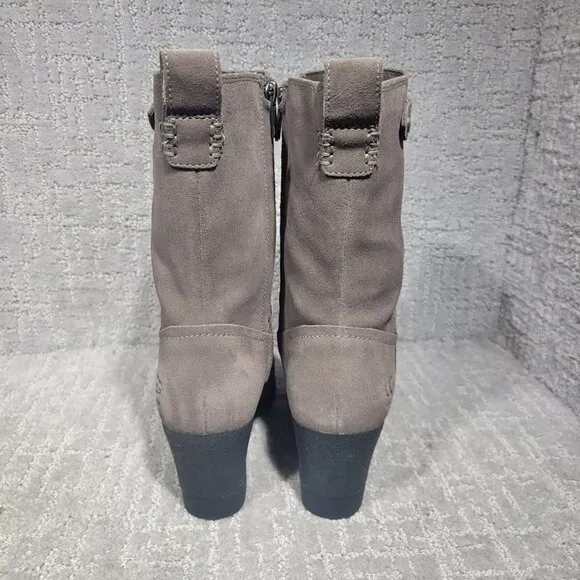 UGG Australia Potrero Women's Size 6 US Gray Suede Waterproof Wedge Boots