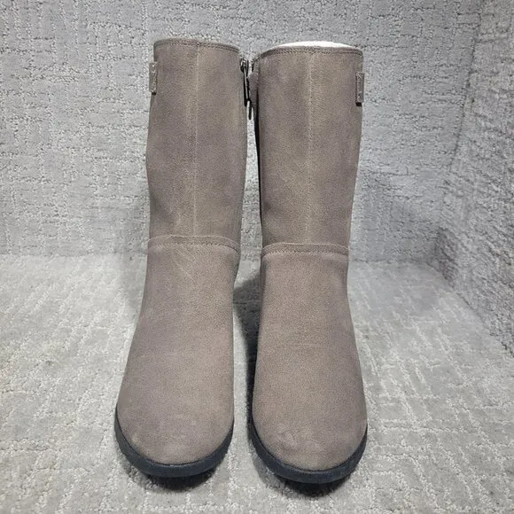 UGG Australia Potrero Women's Size 6 US Gray Suede Waterproof Wedge Boots