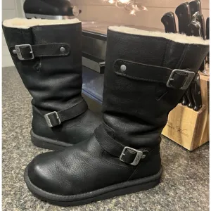 UGG AUSTRALIA WOMEN'S BOOT SUTTER Black LEATHER