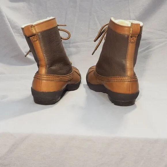 Ugg Boots Womens Size 8 Brown Leather Waterproof Shearling Adirondack Duck Hike