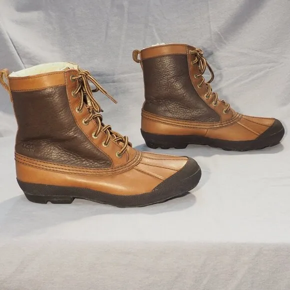 Ugg Boots Womens Size 8 Brown Leather Waterproof Shearling Adirondack Duck Hike