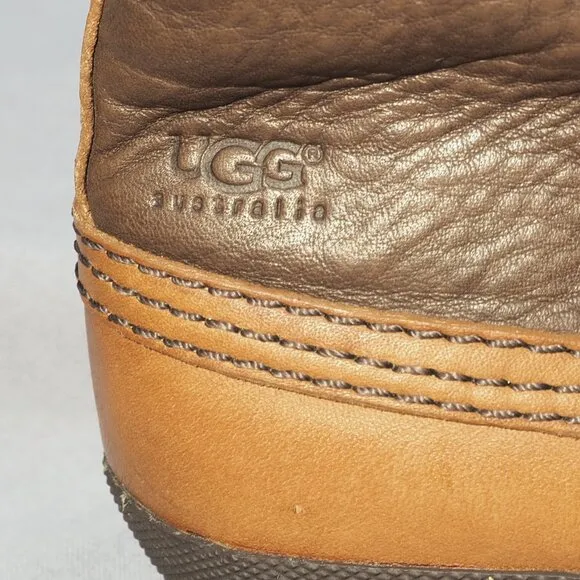 Ugg Boots Womens Size 8 Brown Leather Waterproof Shearling Adirondack Duck Hike