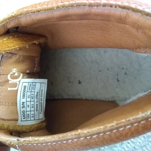 Ugg Brown Leather High Top Sneakers