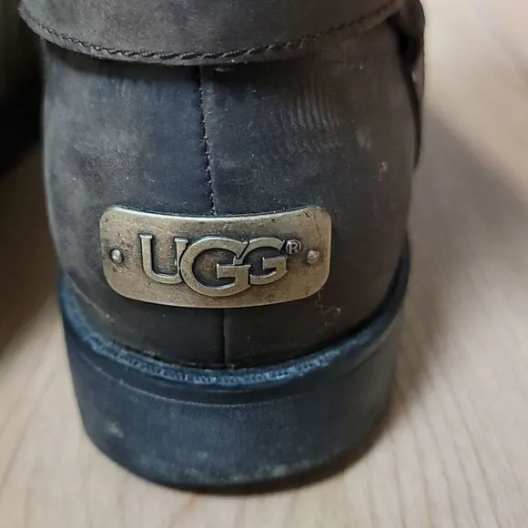 UGG BROWN GRANDLE WATERPROOF LEATHER BOOTS, SIZE 7 S/N 1003579