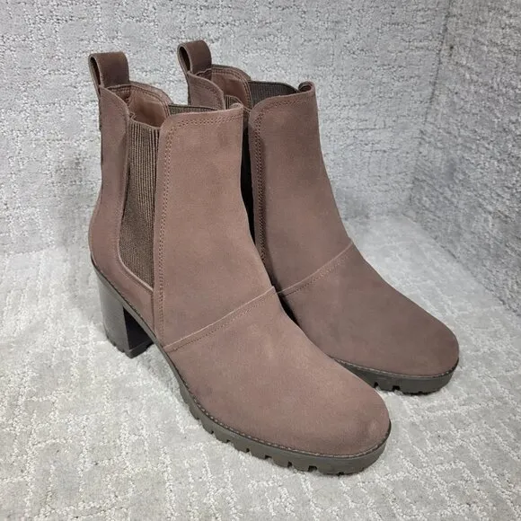 Ugg Hazel Women's Size 11 Brown Suede Waterproof Block Heel Chelsea Boots 110376