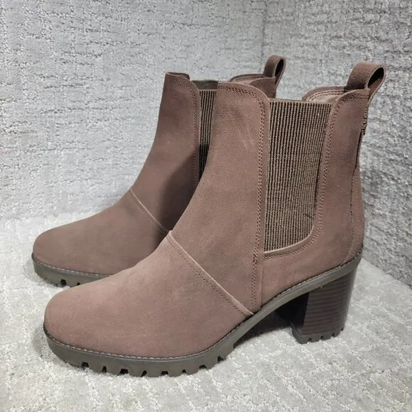 Ugg Hazel Women's Size 11 Brown Suede Waterproof Block Heel Chelsea Boots 110376