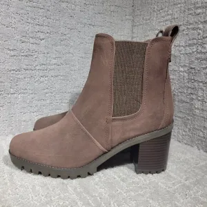 Ugg Hazel Women's Size 11 Brown Suede Waterproof Block Heel Chelsea Boots 110376