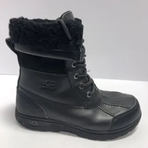 UGG Kids’ Butte II CWR, Black Waterproof Winter Boots, Girls’ Size 2M