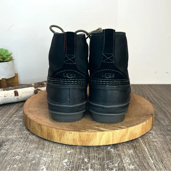 *UGG | Men's Zetik Black Waterproof Leather Boots 1017304 Size 9