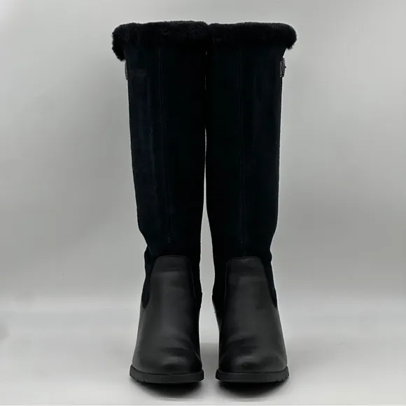 UGG Mischa Suede Leather Waterproof Wedge Boots. Size 9