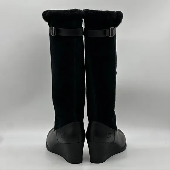 UGG Mischa Suede Leather Waterproof Wedge Boots. Size 9
