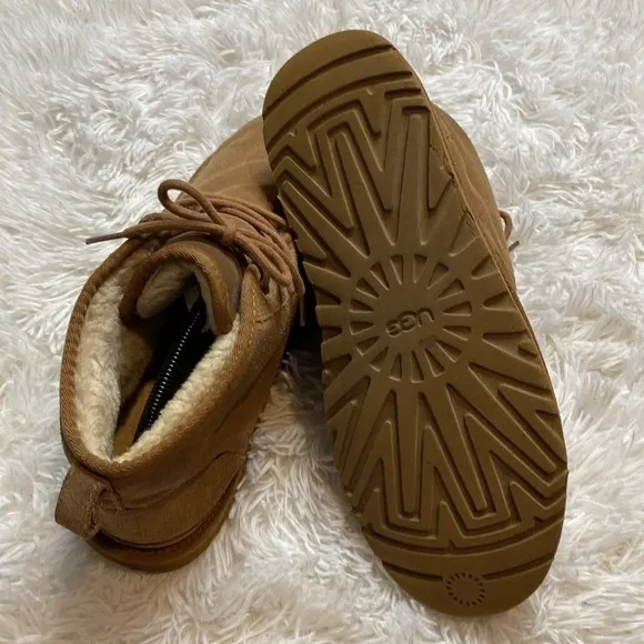 UGG Neumel ll chestnut sheepskin lace up boots