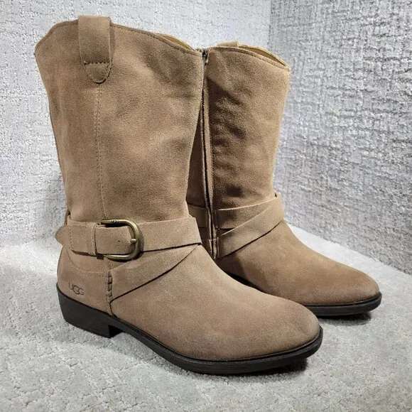UGG Reeza Women's Size 9.5 US Coffee Ground Suede Waterproof Western Boots