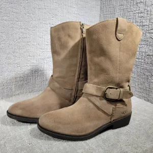 UGG Reeza Women's Size 9.5 US Coffee Ground Suede Waterproof Western Boots