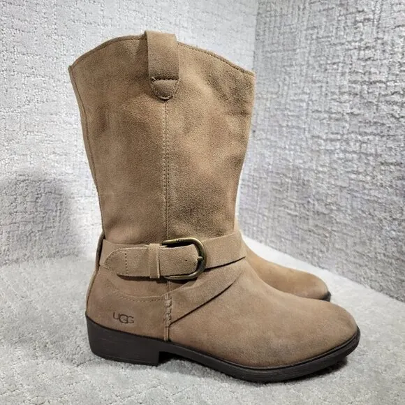 UGG Reeza Women's Size 9.5 US Coffee Ground Suede Waterproof Western Boots