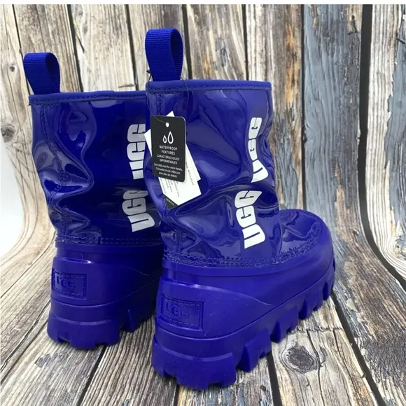 UGG Women Classic Brellah Mini Boot ROYAL BLUE size 6 Waterproof Rain Snow Warm