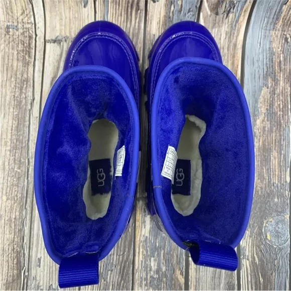UGG Women Classic Brellah Mini Boot ROYAL BLUE size 6 Waterproof Rain Snow Warm