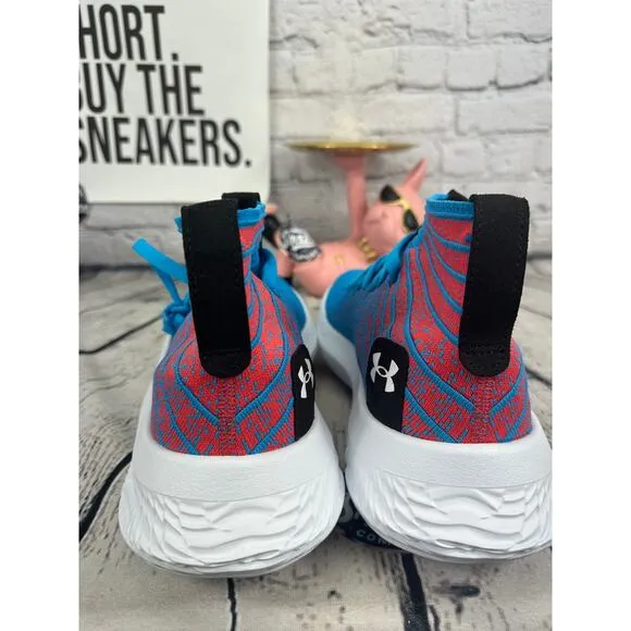 Under Armour FUTR X ELITE Basketball Shoes Mens 12 Blue Pink Sneakers Hi Top NEW