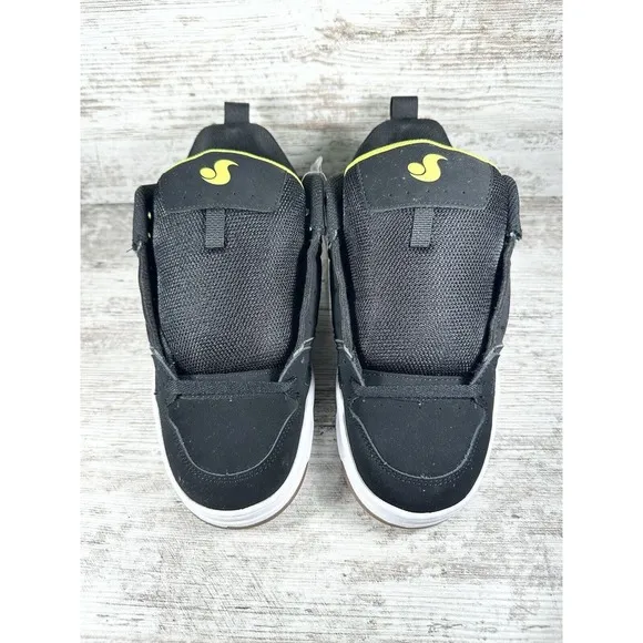 UNWORN Men’s DVS Gambol Black/Lime Green Nubuck SAMPLE Skate Shoes Sz 9