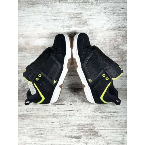 UNWORN Men’s DVS Gambol Black/Lime Green Nubuck SAMPLE Skate Shoes Sz 9