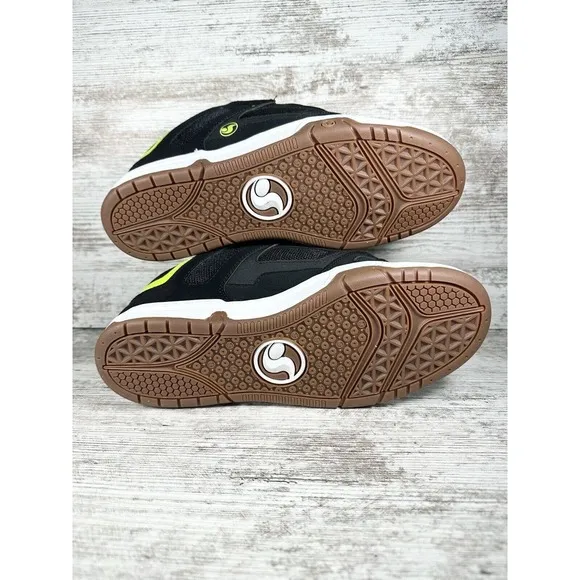 UNWORN Men’s DVS Gambol Black/Lime Green Nubuck SAMPLE Skate Shoes Sz 9