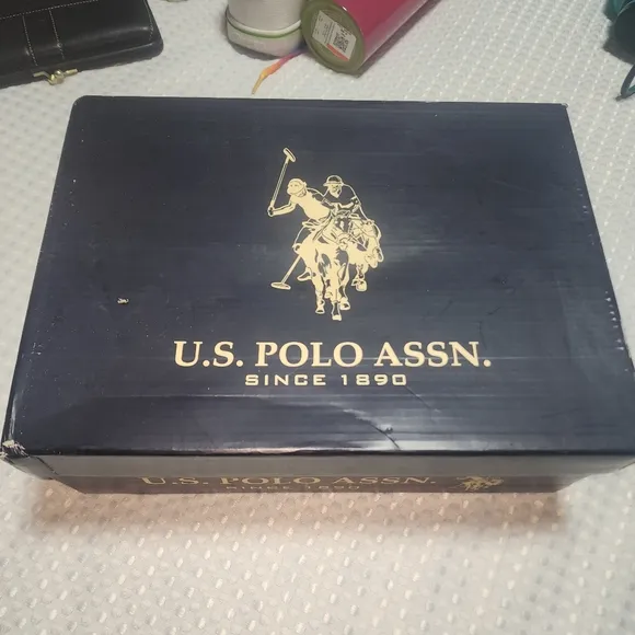 US POLO ASSN NIB MEN SZ 8.5 ANARCHY HIGH TOP SNEAKER SHOES