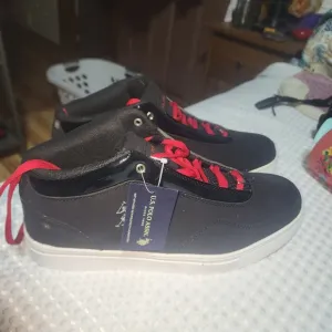 US POLO ASSN NIB MEN SZ 8.5 ANARCHY HIGH TOP SNEAKER SHOES