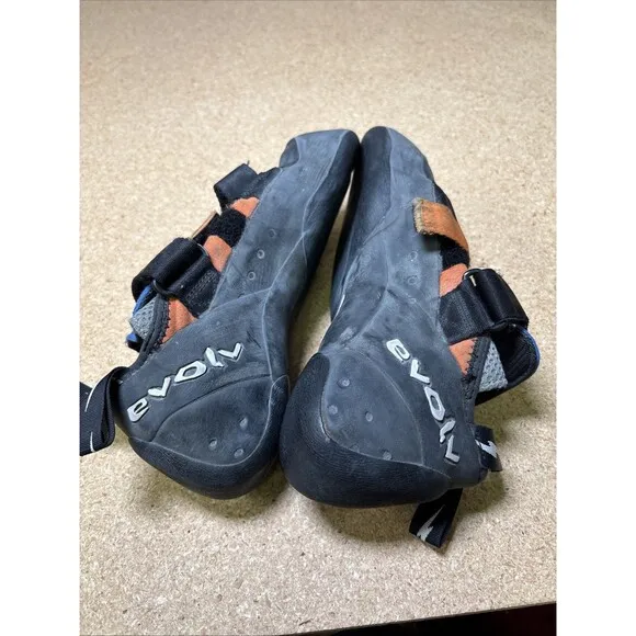 Used First Gen Evolv Shaman Rock Climbing Shoes US 8.5 EUR 41.5 Orange Black