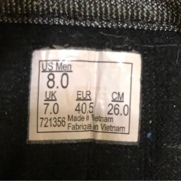 𝅺VANS Atwood Hi Off the Wall Grey Black Hi Top Sneakers Skate Shoes size 8