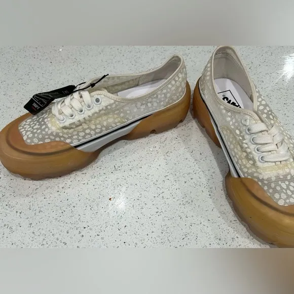 Vans authentic DX modular swap it white dot mesh skate shoes women size 7.5 NWOB