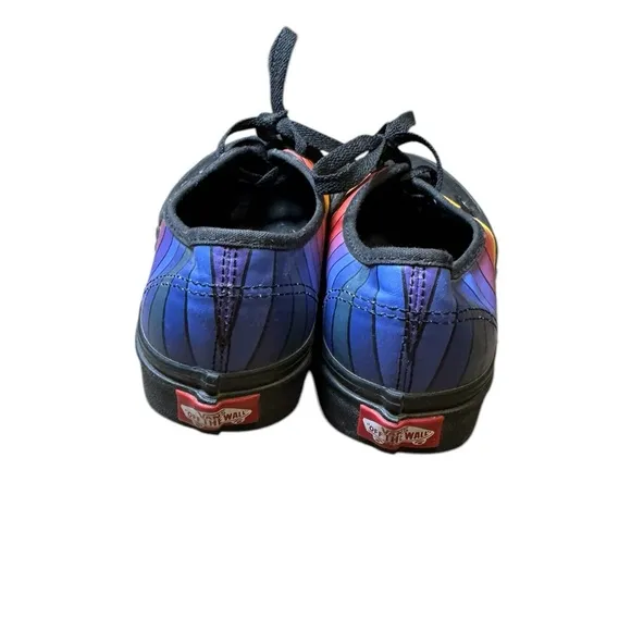 VANS Authentic Rainbow Refract Black Multi Lace Up Skate Shoes Women's 7