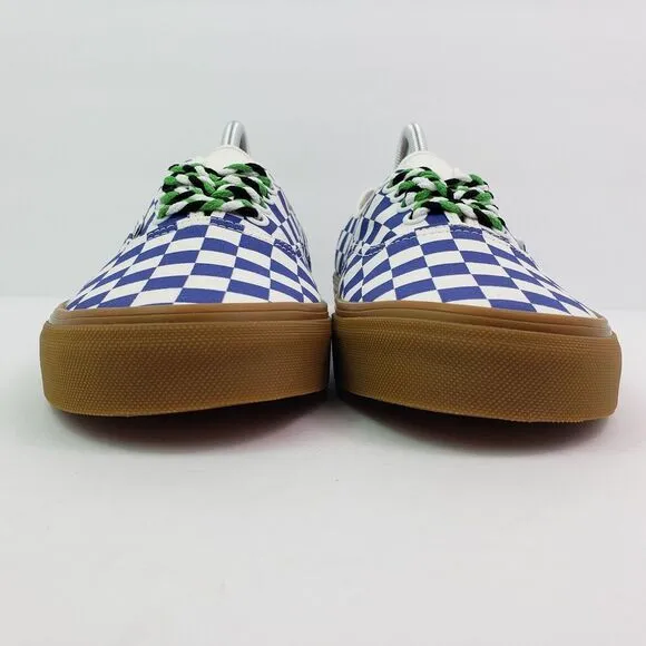 Vans Authentic Womens Sz 7 Mens Sz 5.5 Checkerboard Blue White Low Skate Shoes