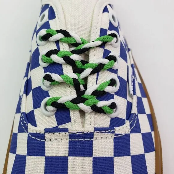 Vans Authentic Womens Sz 7 Mens Sz 5.5 Checkerboard Blue White Low Skate Shoes