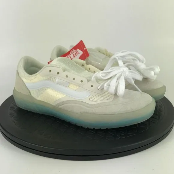 Vans Ave Pro White/Blue Athletic Skate Shoes Youth Size 3.5Y