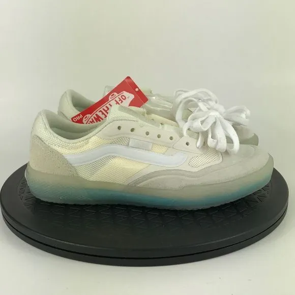 Vans Ave Pro White/Blue Athletic Skate Shoes Youth Size 3.5Y