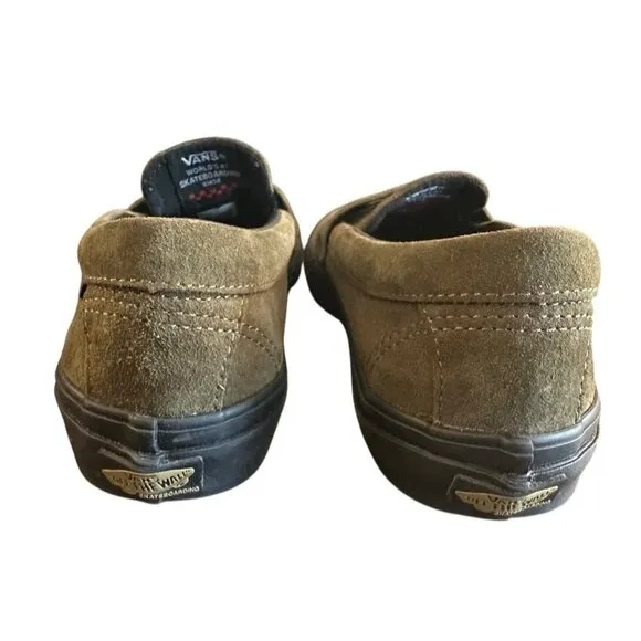 Vans Beatrice Domond Skate Shoes Style 53 Olive Green Loafers Slip On Mens Sz 6