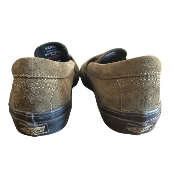 Vans Beatrice Domond Skate Shoes Style 53 Olive Green Loafers Slip On Mens Sz 6
