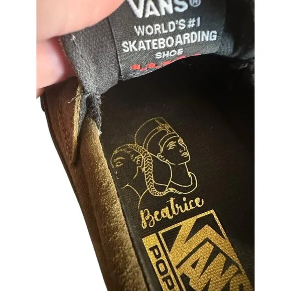 Vans Beatrice Domond Skate Shoes Style 53 Olive Green Loafers Slip On Mens Sz 6