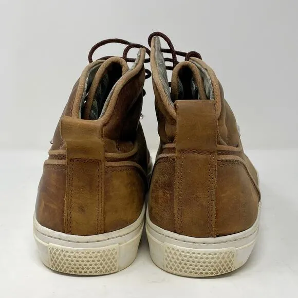 Vans Brown Leather High Top Skate Shoes OTW Collection Mens 11.5