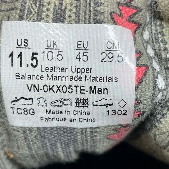 Vans Brown Leather High Top Skate Shoes OTW Collection Mens 11.5