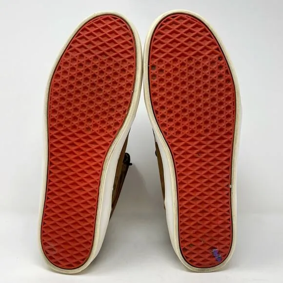 Vans Brown Leather High Top Skate Shoes OTW Collection Mens 11.5