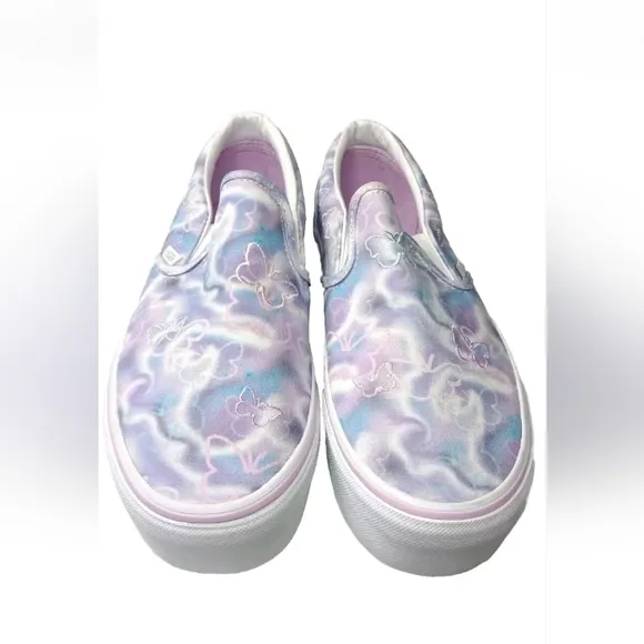 Vans Classic Slip-0n Butterfly Dreams Sneakers Women's Size 9 Platform Shoes