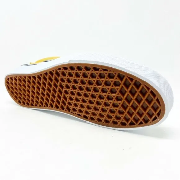 Vans Classic Slip On (Checkerboard) Ochre Gold True White Mens Shoes