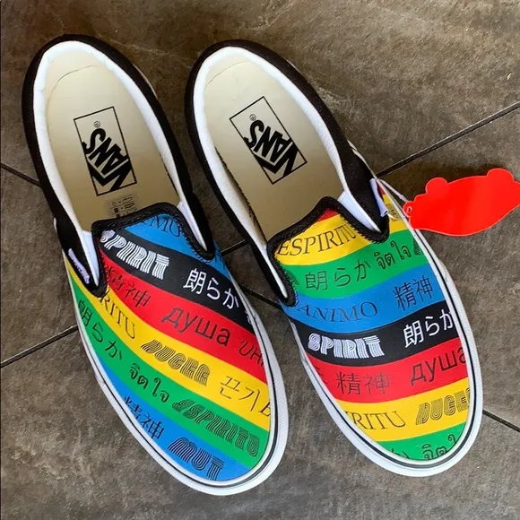 ••VANS CLASSIC SLIP-ON VANS SPIRIT MULTI/TRWHT WMN