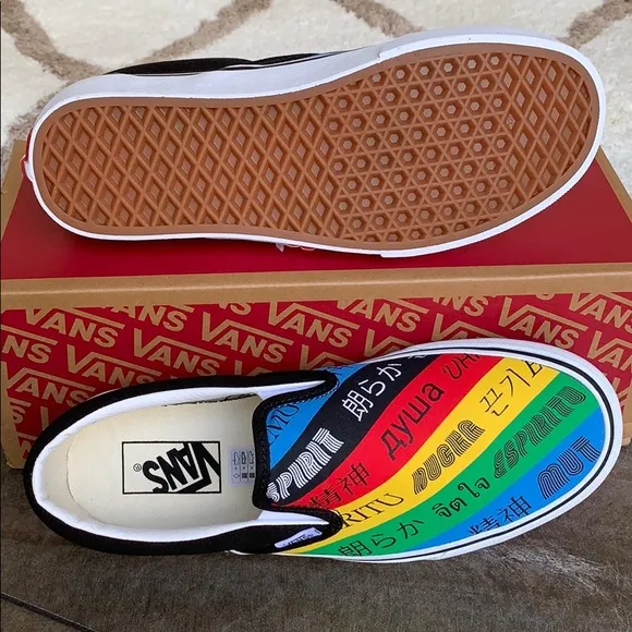 ••VANS CLASSIC SLIP-ON VANS SPIRIT MULTI/TRWHT WMN