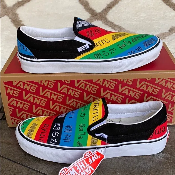 ••VANS CLASSIC SLIP-ON VANS SPIRIT MULTI/TRWHT WMN