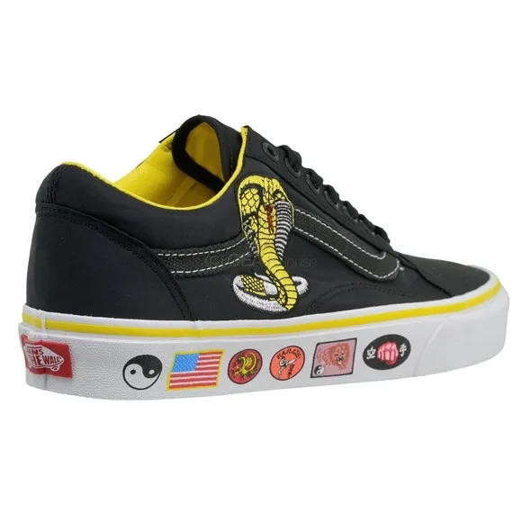 Vans Cobra Kai Low Skate Shoes Sneakers Tennis Shoes Old Skool Men 7.5  Women 9